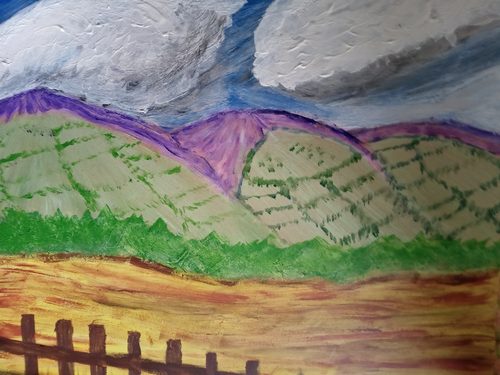 Christine P, Edale, acrylic.